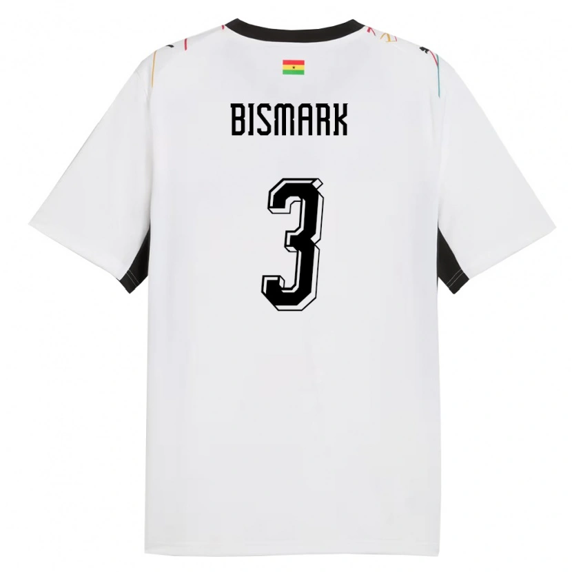 Danxen Kid Ghana Anim Bismark #3 White Black Yellow Home Jersey 26-28 T-Shirt