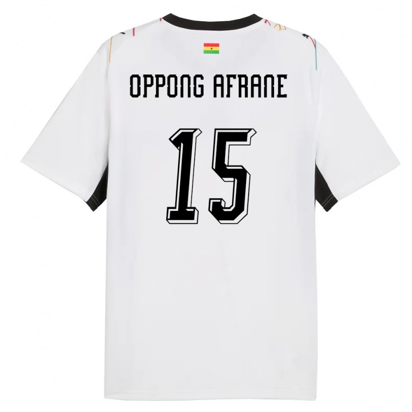 Danxen Kid Ghana David Oppong Afrane #15 White Black Yellow Home Jersey 26-28 T-Shirt