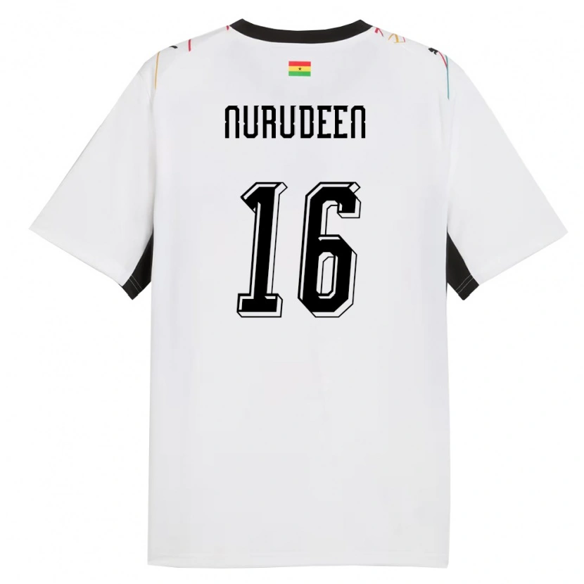 Danxen Kid Ghana Abdul Nurudeen #16 White Black Yellow Home Jersey 26-28 T-Shirt