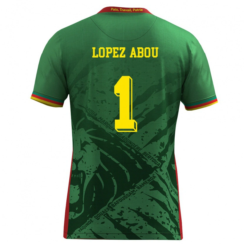 Danxen Kid Cameroon Junior Lopez #1 Green Yellow Red Home Jersey 26-28 T-Shirt