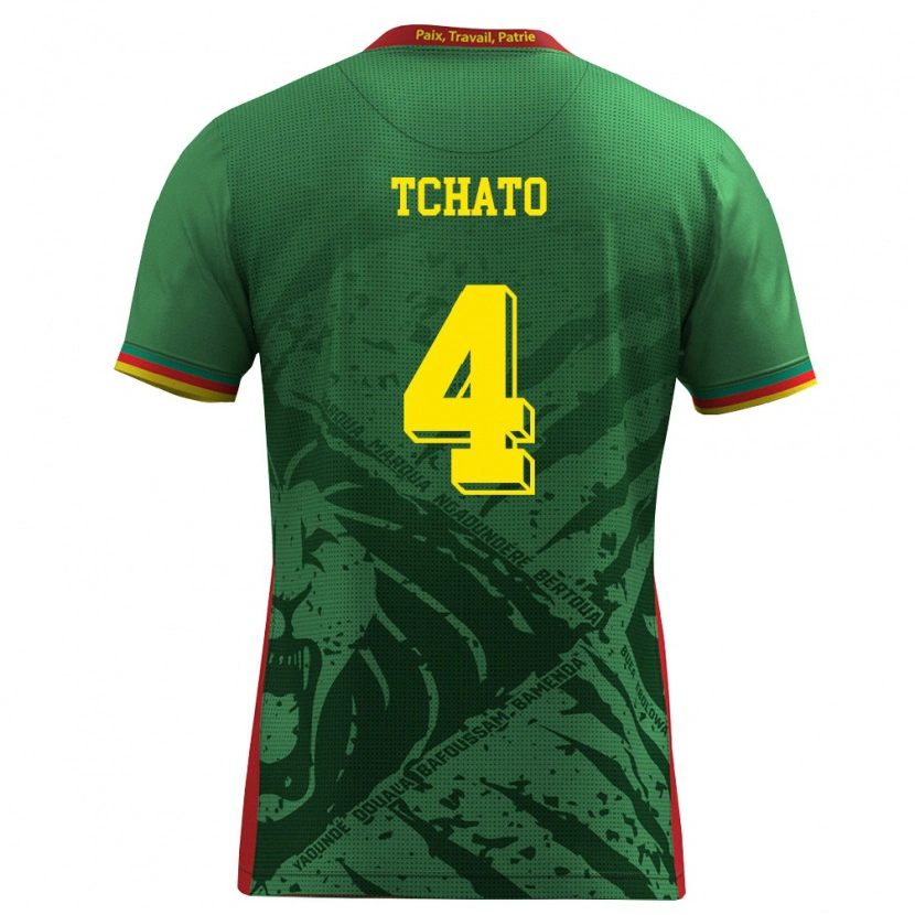 Danxen Kid Cameroon Enzo Tchato #4 Green Yellow Red Home Jersey 26-28 T-Shirt