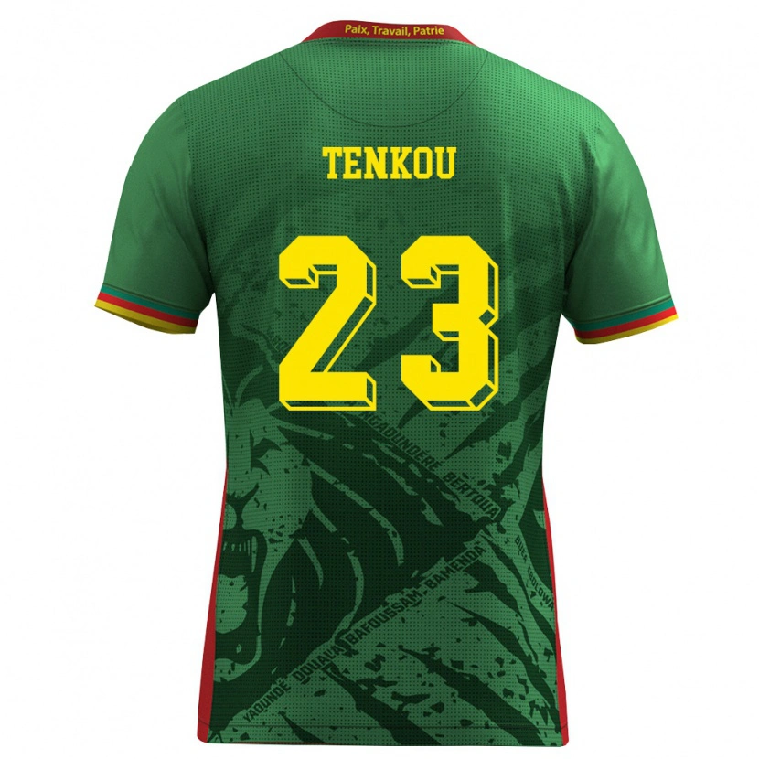 Danxen Kid Cameroon Yanike Tenkou Yougou #23 Green Yellow Red Home Jersey 26-28 T-Shirt