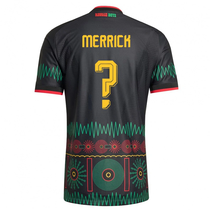 Danxen Kid Jamaica Dwight Merrick #0 Black Red Yellow Away Jersey 26-28 T-Shirt