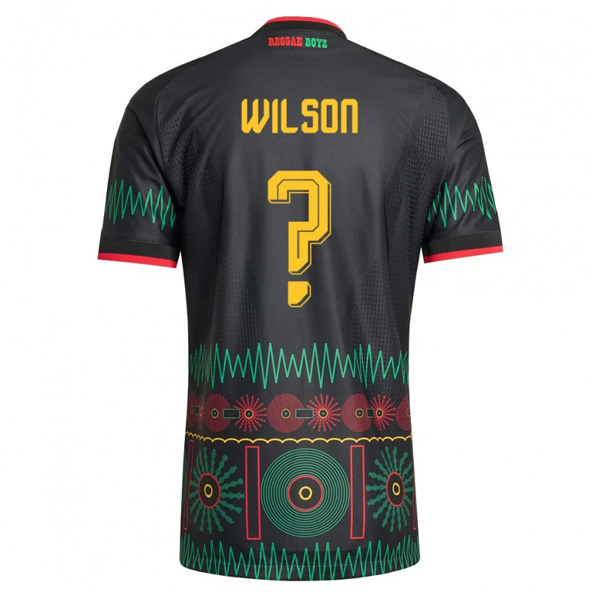 Danxen Kid Jamaica Dannique Wilson #0 Black Red Yellow Away Jersey 26-28 T-Shirt