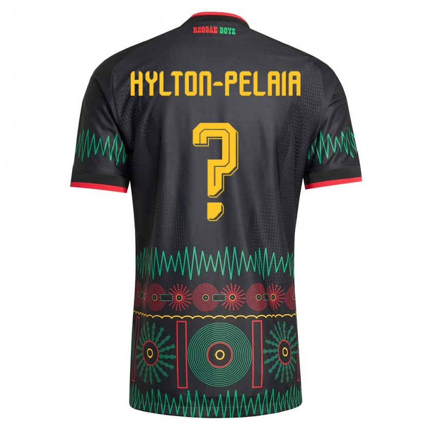 Danxen Kid Jamaica Jayda Hylton-Pelaia #0 Black Red Yellow Away Jersey 26-28 T-Shirt