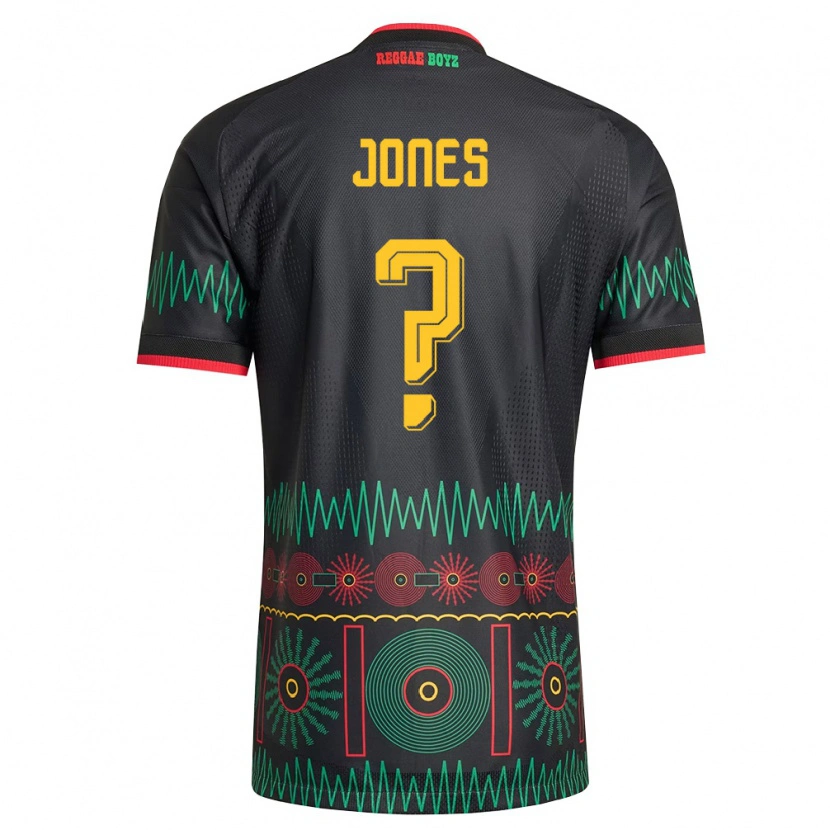 Danxen Kid Jamaica Rachel Jones #0 Black Red Yellow Away Jersey 26-28 T-Shirt