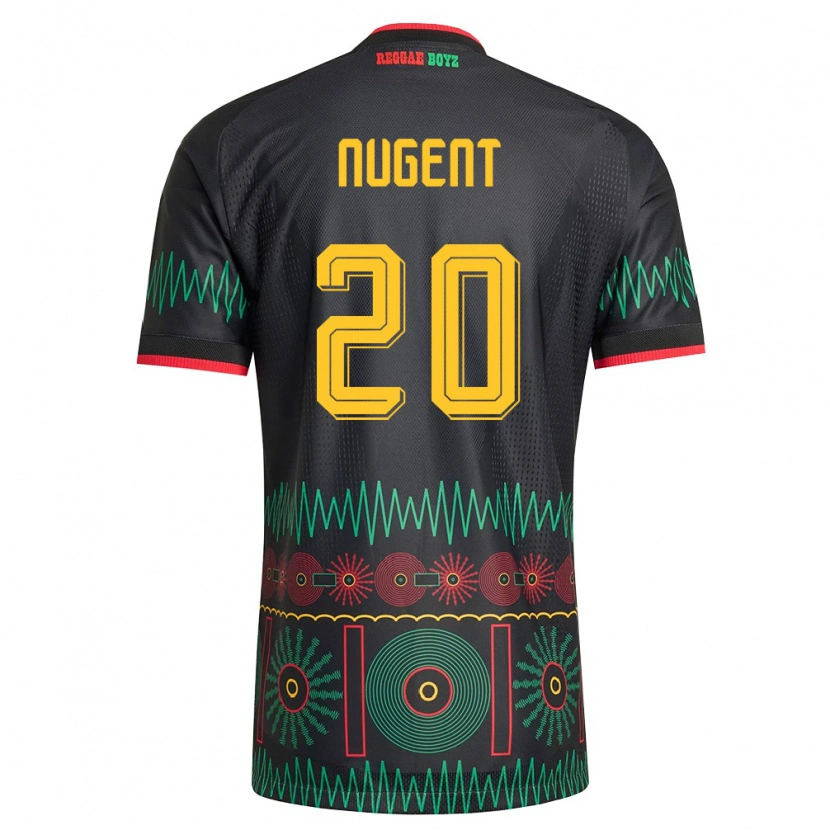 Danxen Kid Jamaica Claver Nugent #20 Black Red Yellow Away Jersey 26-28 T-Shirt