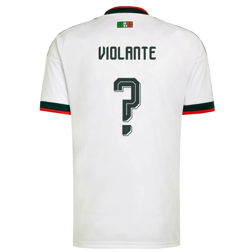 Danxen Kid Mexico Isaías Violante #0 White Burgundy Green Away Jersey 26-28 T-Shirt
