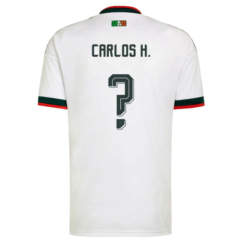 Danxen Kid Mexico Carlos Hernández #0 White Burgundy Green Away Jersey 26-28 T-Shirt