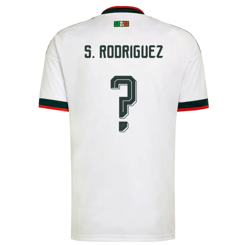 Danxen Kid Mexico Sebastián Rodríguez #0 White Burgundy Green Away Jersey 26-28 T-Shirt