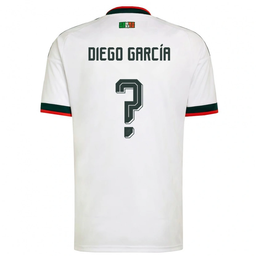 Danxen Kid Mexico Diego García #0 White Burgundy Green Away Jersey 26-28 T-Shirt