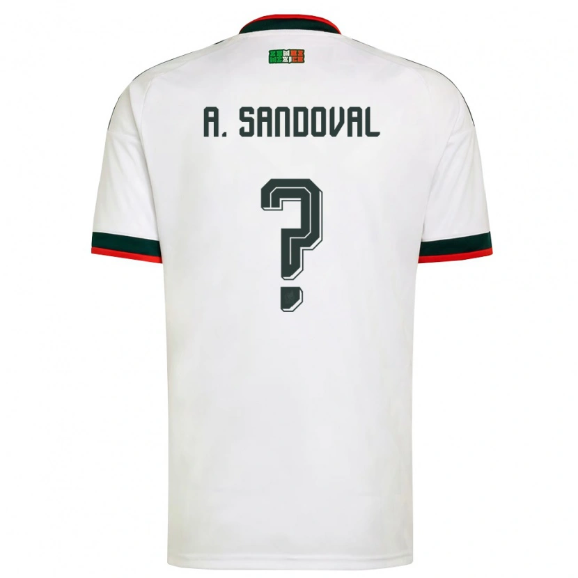 Danxen Kid Mexico Axel Sandoval #0 White Burgundy Green Away Jersey 26-28 T-Shirt