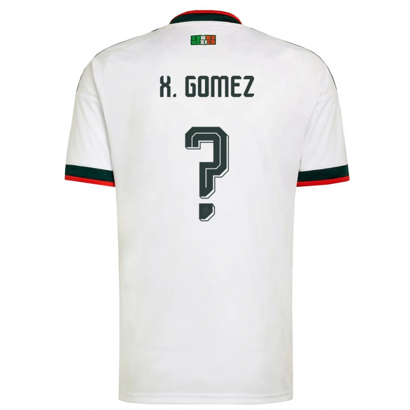 Danxen Kid Mexico Xavier Gómez #0 White Burgundy Green Away Jersey 26-28 T-Shirt