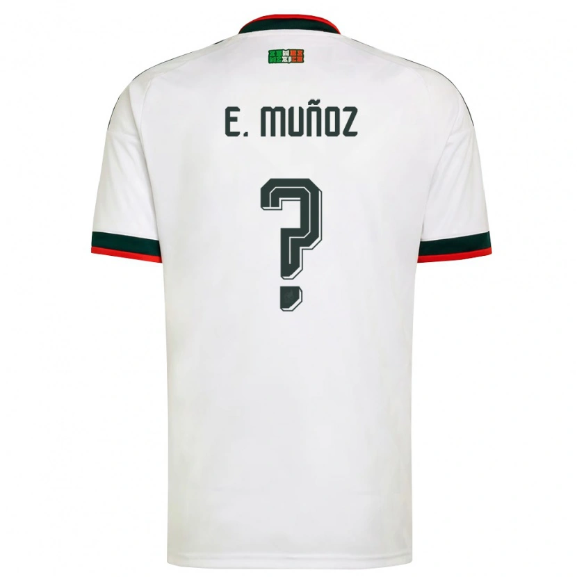 Danxen Kid Mexico Emiliano Muñoz #0 White Burgundy Green Away Jersey 26-28 T-Shirt
