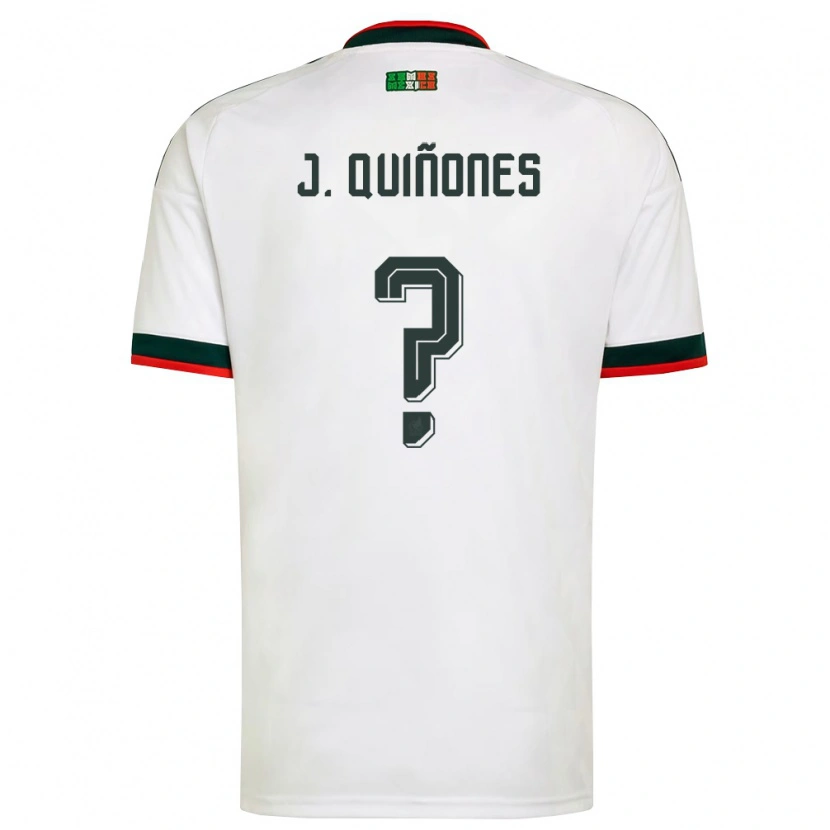 Danxen Kid Mexico Julián Quiñones #0 White Burgundy Green Away Jersey 26-28 T-Shirt