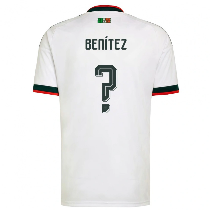Danxen Kid Mexico Gianluca Benítez #0 White Burgundy Green Away Jersey 26-28 T-Shirt
