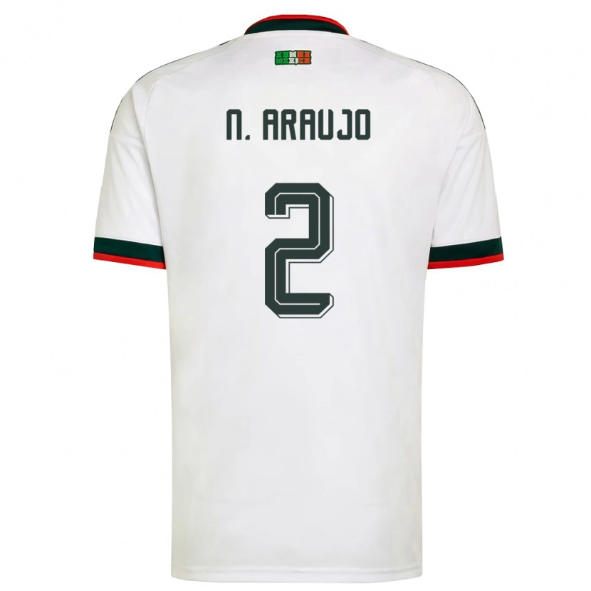 Danxen Kid Mexico Nestor Araujo #2 White Burgundy Green Away Jersey 26-28 T-Shirt