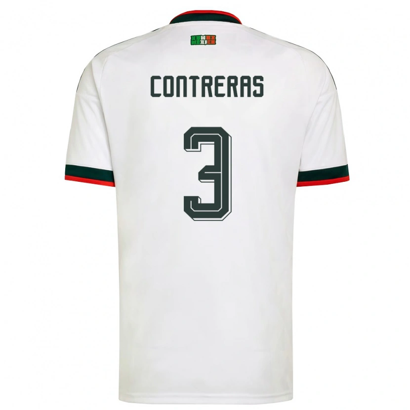 Danxen Kid Mexico Felix Contreras #3 White Burgundy Green Away Jersey 26-28 T-Shirt