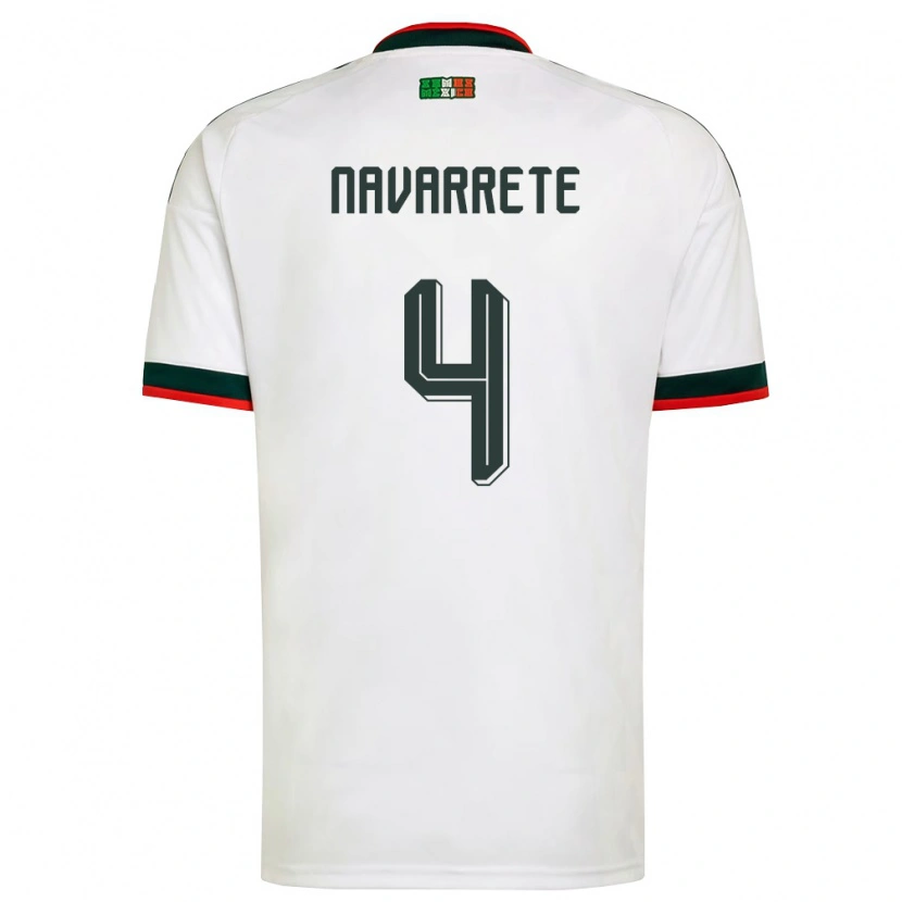 Danxen Kid Mexico Luis Navarrete #4 White Burgundy Green Away Jersey 26-28 T-Shirt