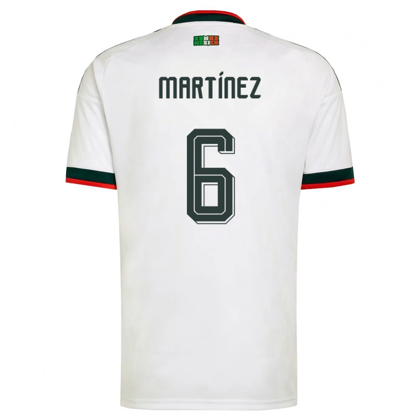 Danxen Kid Mexico Kenneth Martínez #6 White Burgundy Green Away Jersey 26-28 T-Shirt