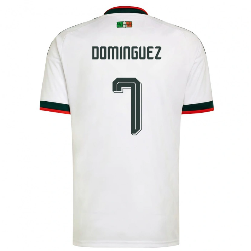 Danxen Kid Mexico Alexéi Domínguez #7 White Burgundy Green Away Jersey 26-28 T-Shirt