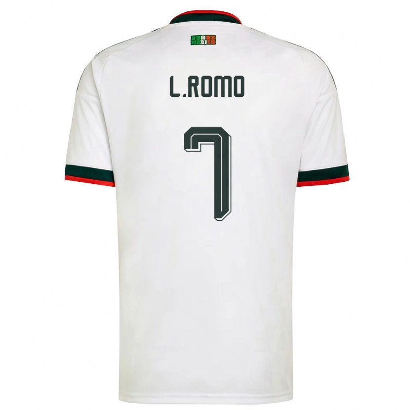 Danxen Kid Mexico Luis Romo #7 White Burgundy Green Away Jersey 26-28 T-Shirt