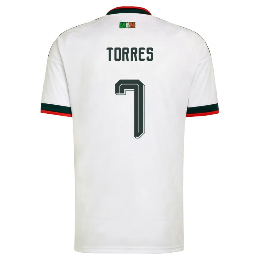 Danxen Kid Mexico Christian Torres #7 White Burgundy Green Away Jersey 26-28 T-Shirt
