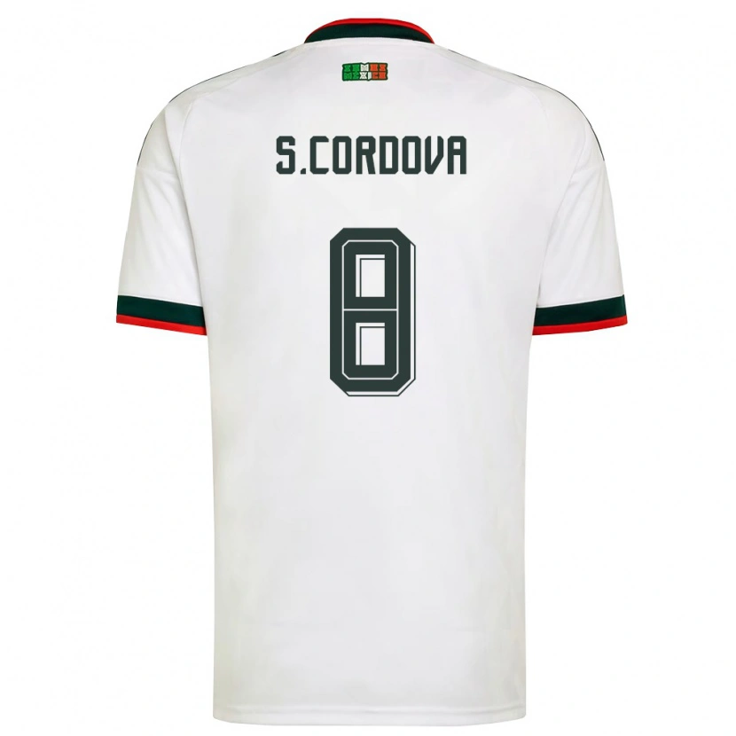 Danxen Kid Mexico Sebastian Cordova #8 White Burgundy Green Away Jersey 26-28 T-Shirt