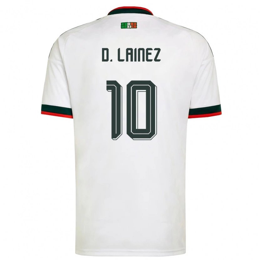 Danxen Kid Mexico Diego Lainez #10 White Burgundy Green Away Jersey 26-28 T-Shirt