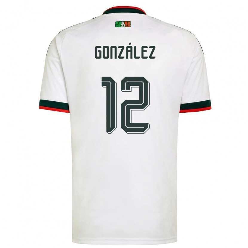 Danxen Kid Mexico Itzel Gonzalez #12 White Burgundy Green Away Jersey 26-28 T-Shirt