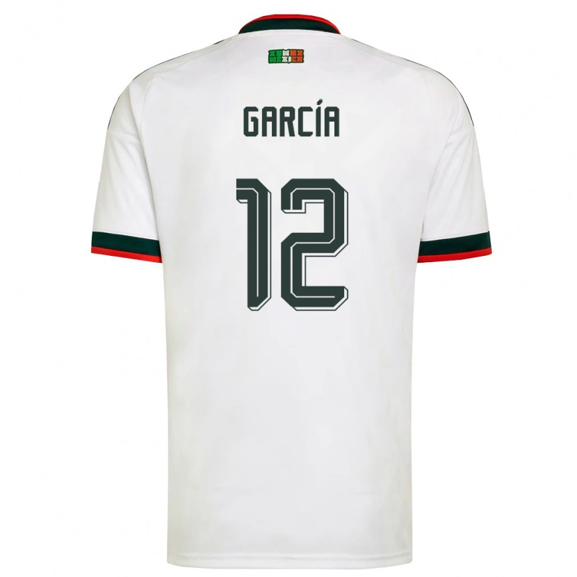 Danxen Kid Mexico Eduardo Garcia #12 White Burgundy Green Away Jersey 26-28 T-Shirt