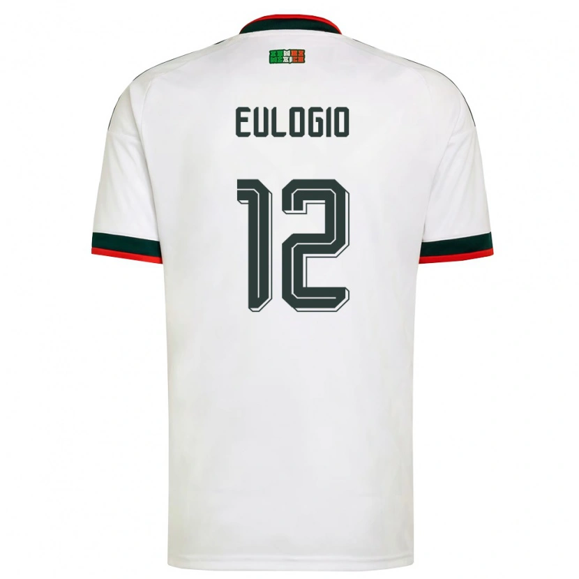 Danxen Kid Mexico Jose Eulogio #12 White Burgundy Green Away Jersey 26-28 T-Shirt
