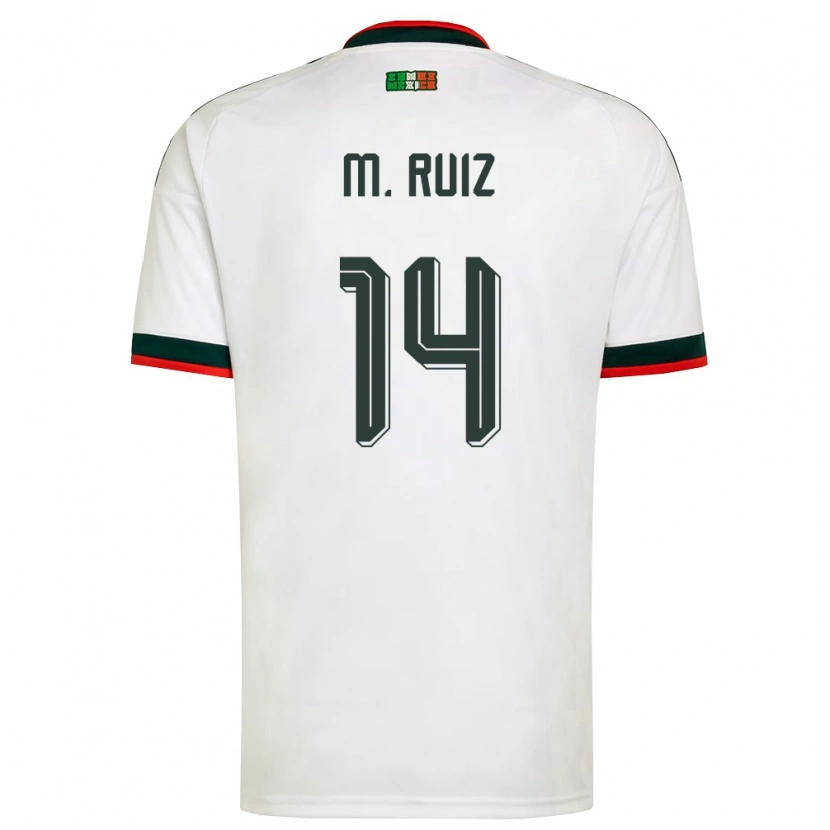 Danxen Kid Mexico Marcel Ruiz #14 White Burgundy Green Away Jersey 26-28 T-Shirt