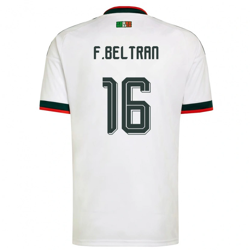 Danxen Kid Mexico Fernando Beltran #16 White Burgundy Green Away Jersey 26-28 T-Shirt