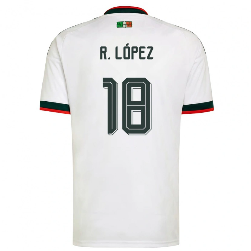 Danxen Kid Mexico Rodrigo López #18 White Burgundy Green Away Jersey 26-28 T-Shirt