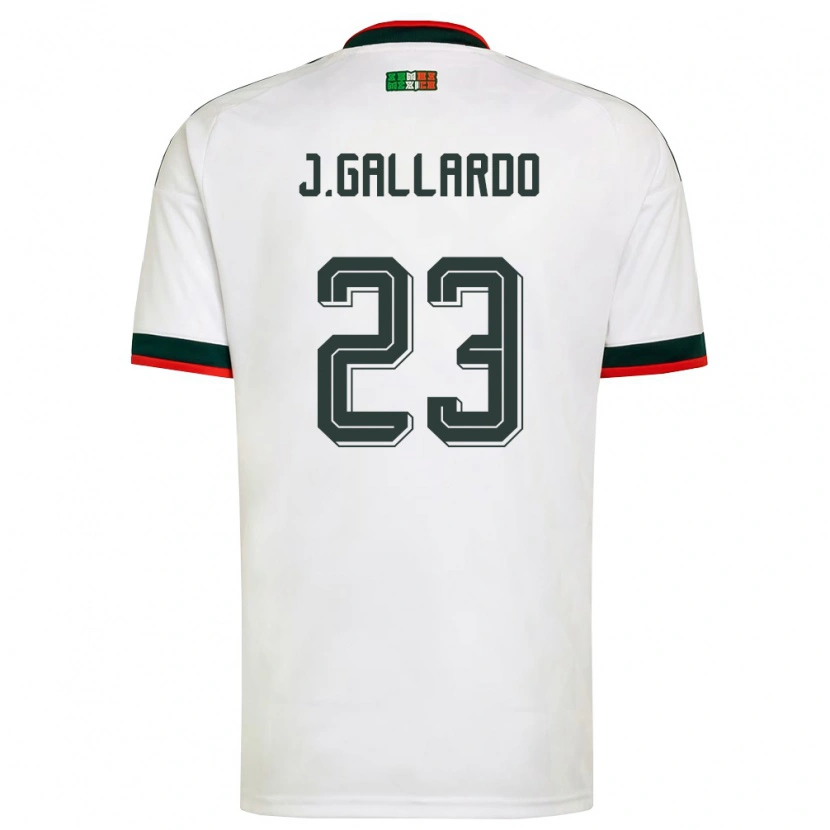 Danxen Kid Mexico Jesús Gallardo #23 White Burgundy Green Away Jersey 26-28 T-Shirt