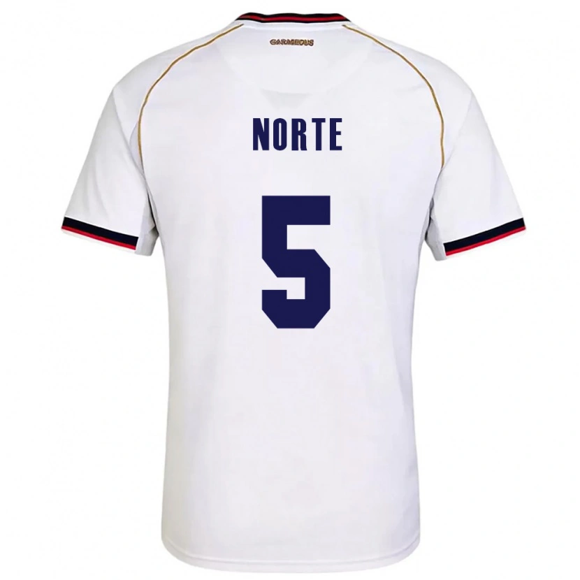 Danxen Kid Panama Lucas Norte #5 White Red Away Jersey 26-28 T-Shirt