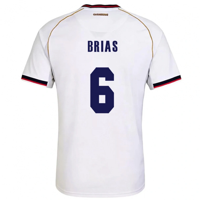Danxen Kid Panama Héctor Brias #6 White Red Away Jersey 26-28 T-Shirt
