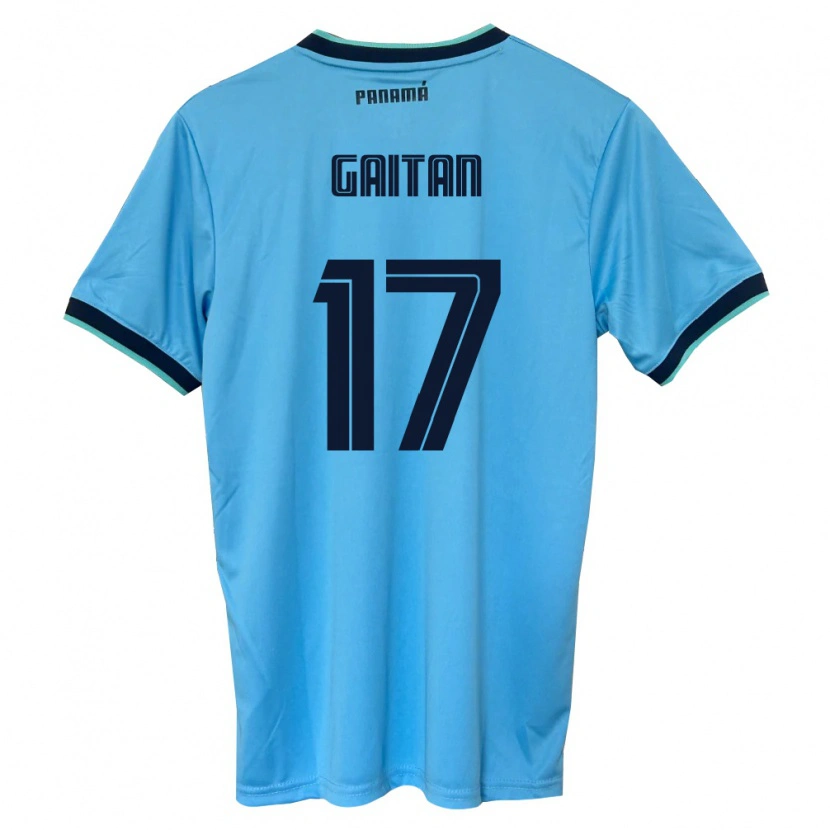 Danxen Kid Panama Luis Gaitán #17 Sky Blue Black Away Jersey 26-28 T-Shirt
