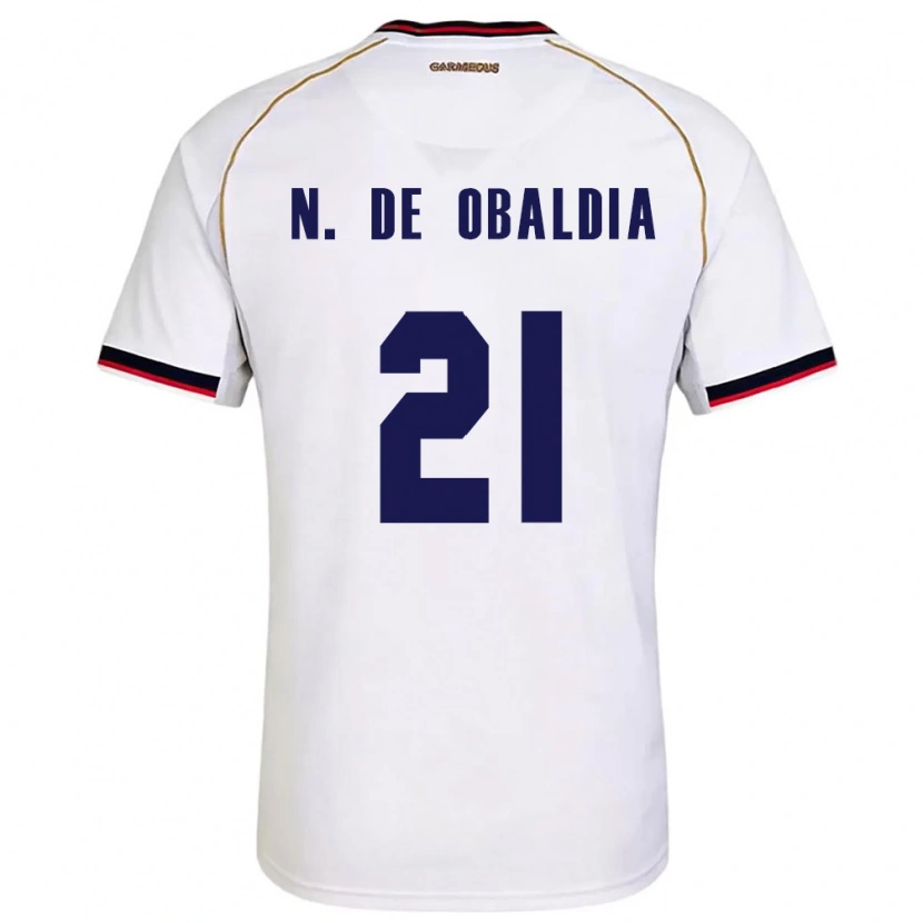 Danxen Kid Panama Nicole De Obaldía #21 White Red Away Jersey 26-28 T-Shirt