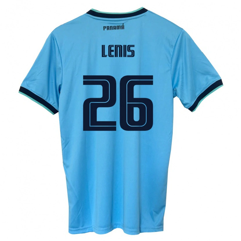 Danxen Kid Panama Kahiser Lenis #26 Sky Blue Black Away Jersey 26-28 T-Shirt