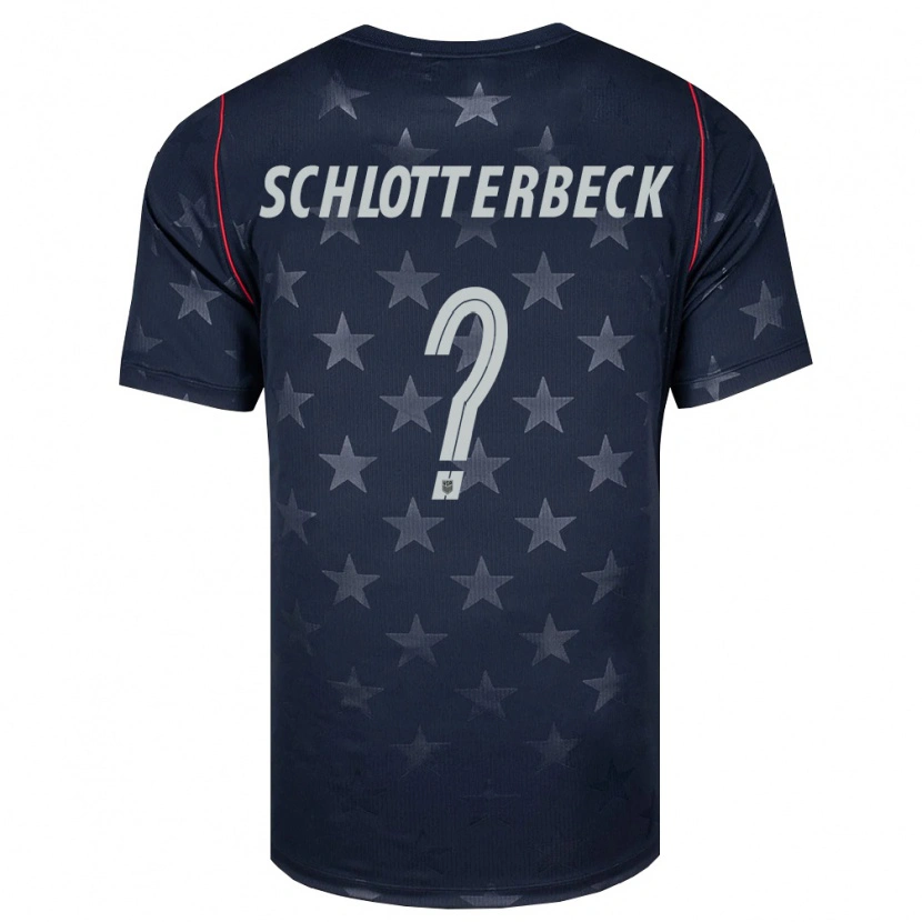 Danxen Kid United States Ryan Schlotterbeck #0 Black White Red Away Jersey 26-28 T-Shirt