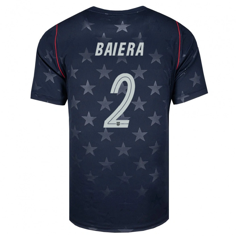 Danxen Kid United States Drew Baiera #2 Black White Red Away Jersey 26-28 T-Shirt