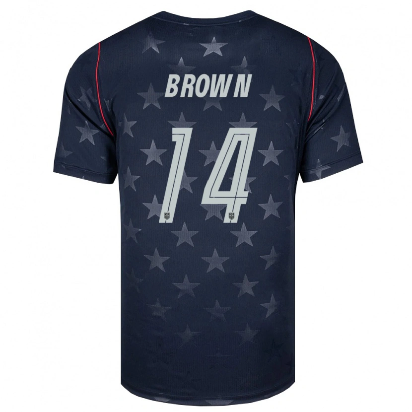 Danxen Kid United States Tristan Brown #14 Black White Red Away Jersey 26-28 T-Shirt