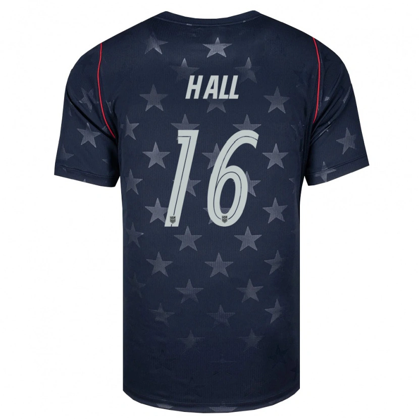 Danxen Kid United States Julian Hall #16 Black White Red Away Jersey 26-28 T-Shirt