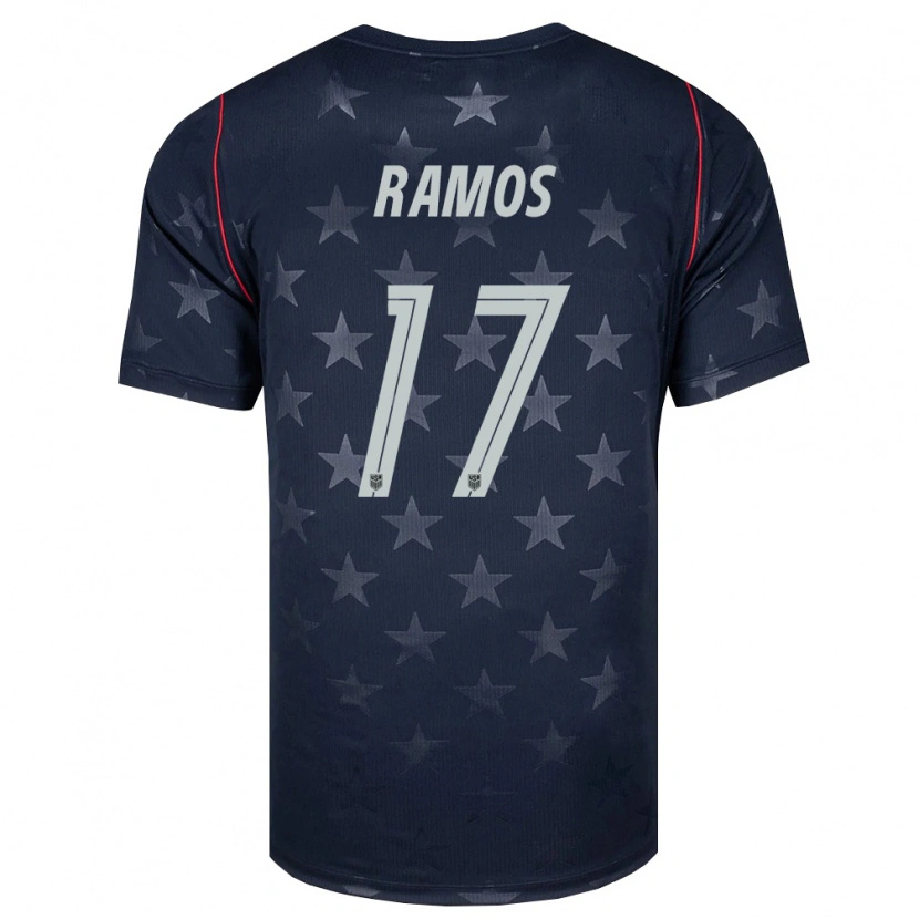Danxen Kid United States Rubén Ramos #17 Black White Red Away Jersey 26-28 T-Shirt