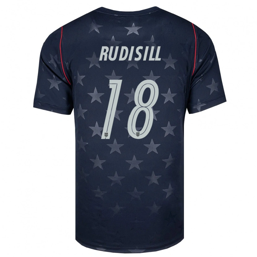 Danxen Kid United States Paulo Rudisill #18 Black White Red Away Jersey 26-28 T-Shirt