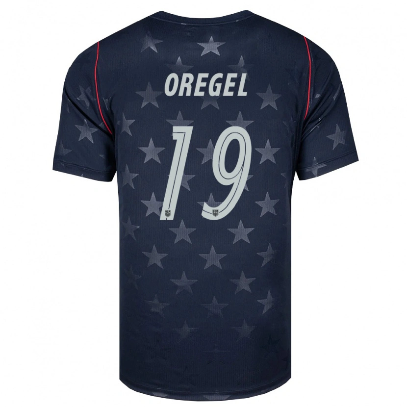 Danxen Kid United States Sergio Oregel #19 Black White Red Away Jersey 26-28 T-Shirt