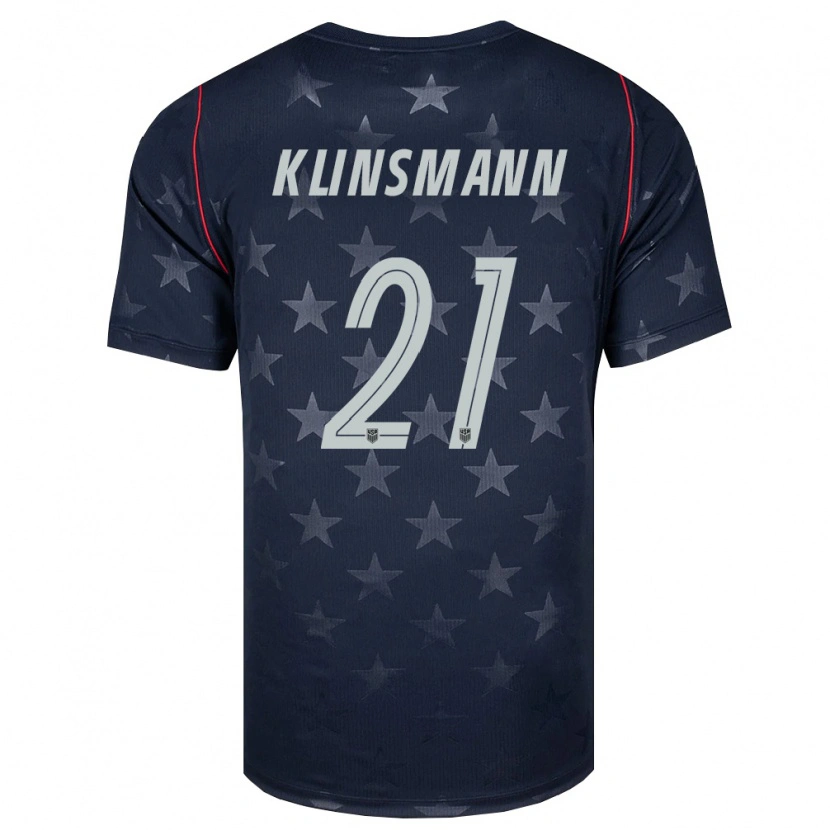 Danxen Kid United States Jonathan Klinsmann #21 Black White Red Away Jersey 26-28 T-Shirt