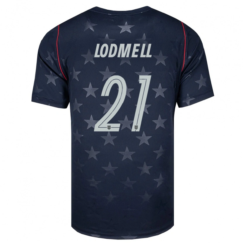 Danxen Kid United States William Lodmell #21 Black White Red Away Jersey 26-28 T-Shirt